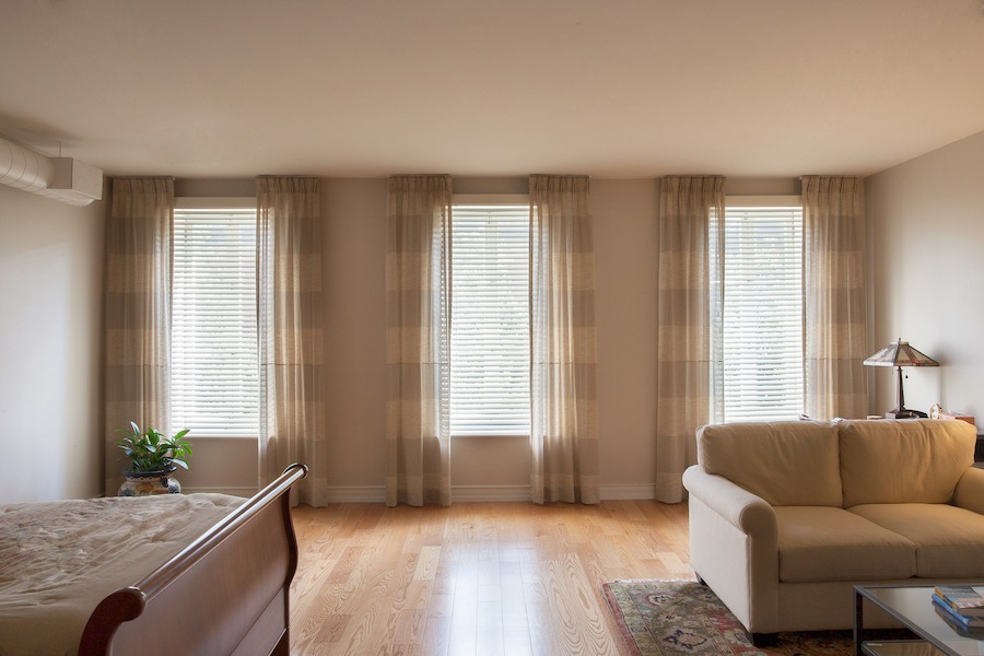 window treatments in living room