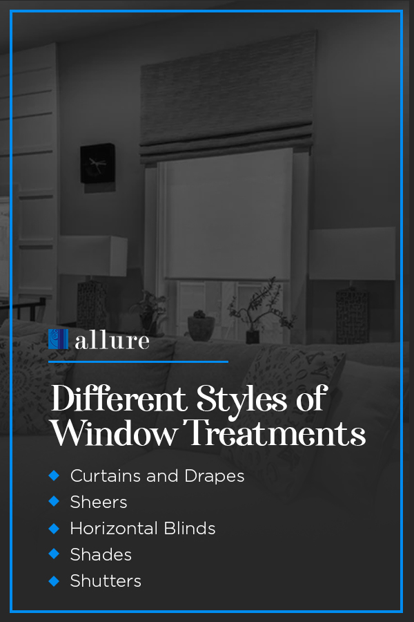 different styles of window treatments