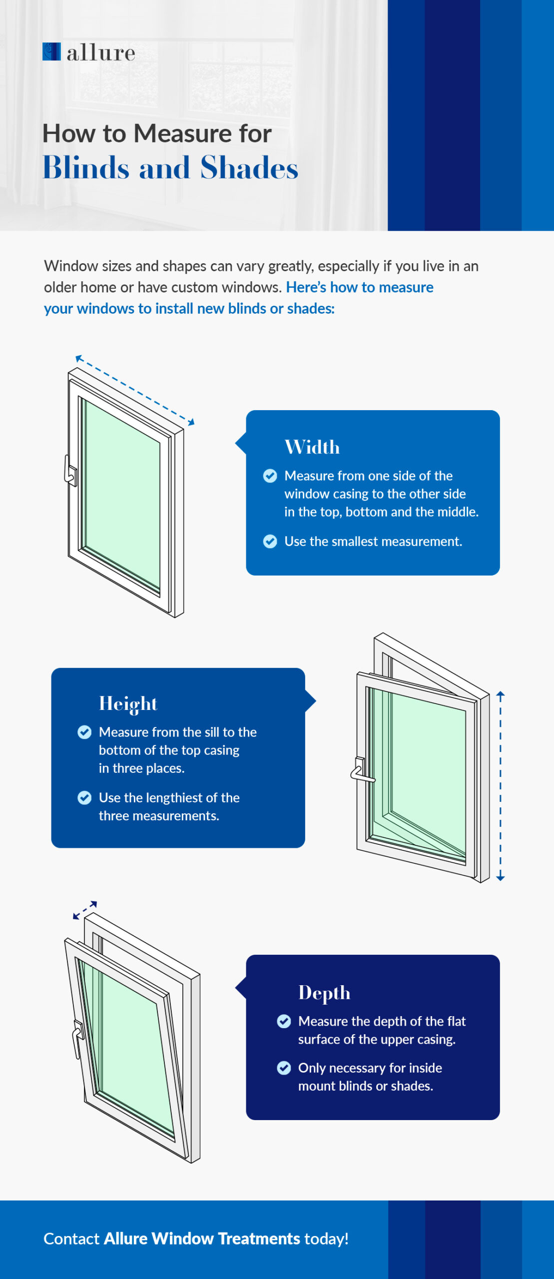 How to Measure for Window Blinds, Shades & Curtains