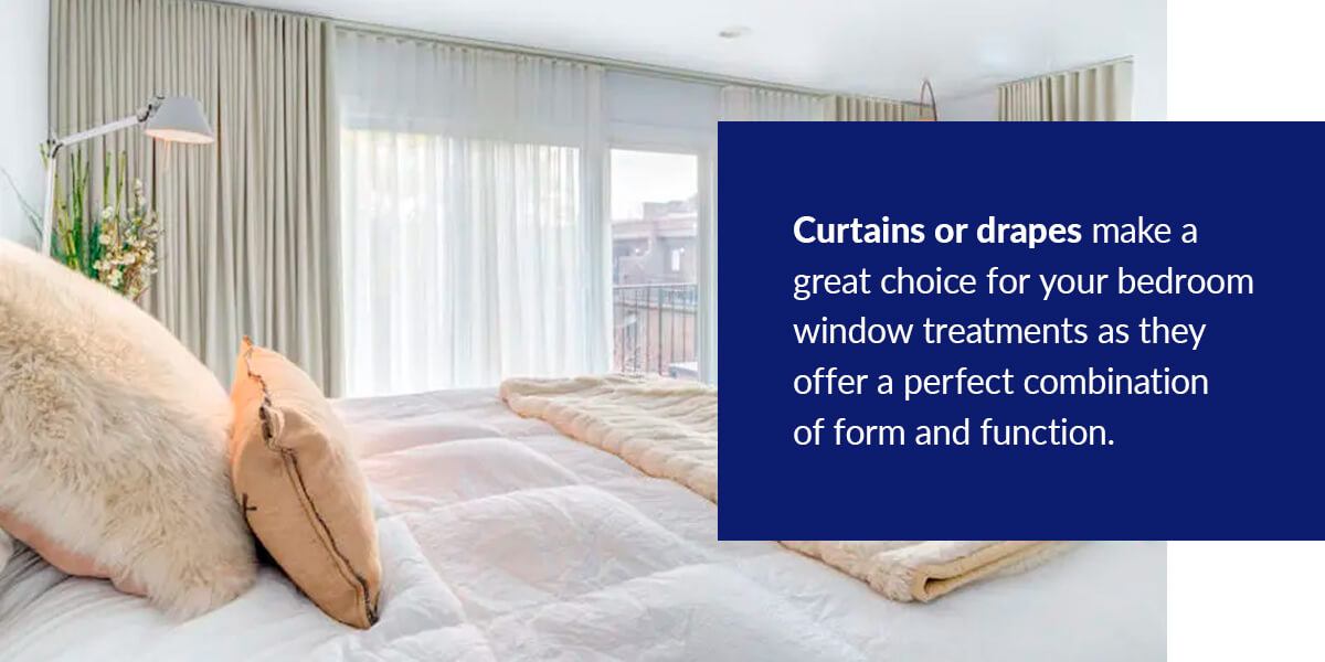 curtains and drapes make a great choice for your bedroom